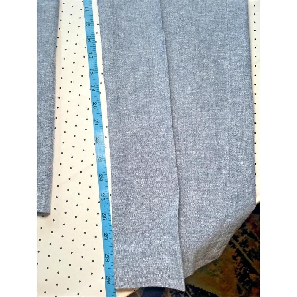 Perry Ellis Portfolio Linen Blend Slim Fit Dress Pants Blue 38x30 Dress Pants